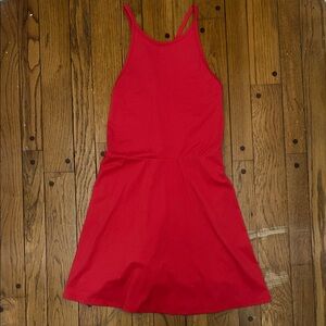 Red Athletic Sleeveless Dress